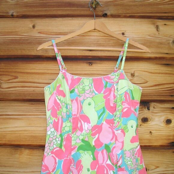 Vintage Lilly Pulitzer Birdie Print Shift Dress - Picture 4 of 9
